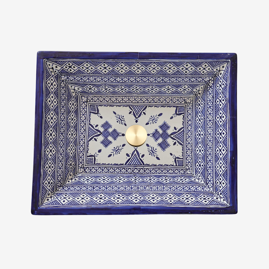Vasque carrée bords fins en céramique italienne, disponible partout au Maroc.